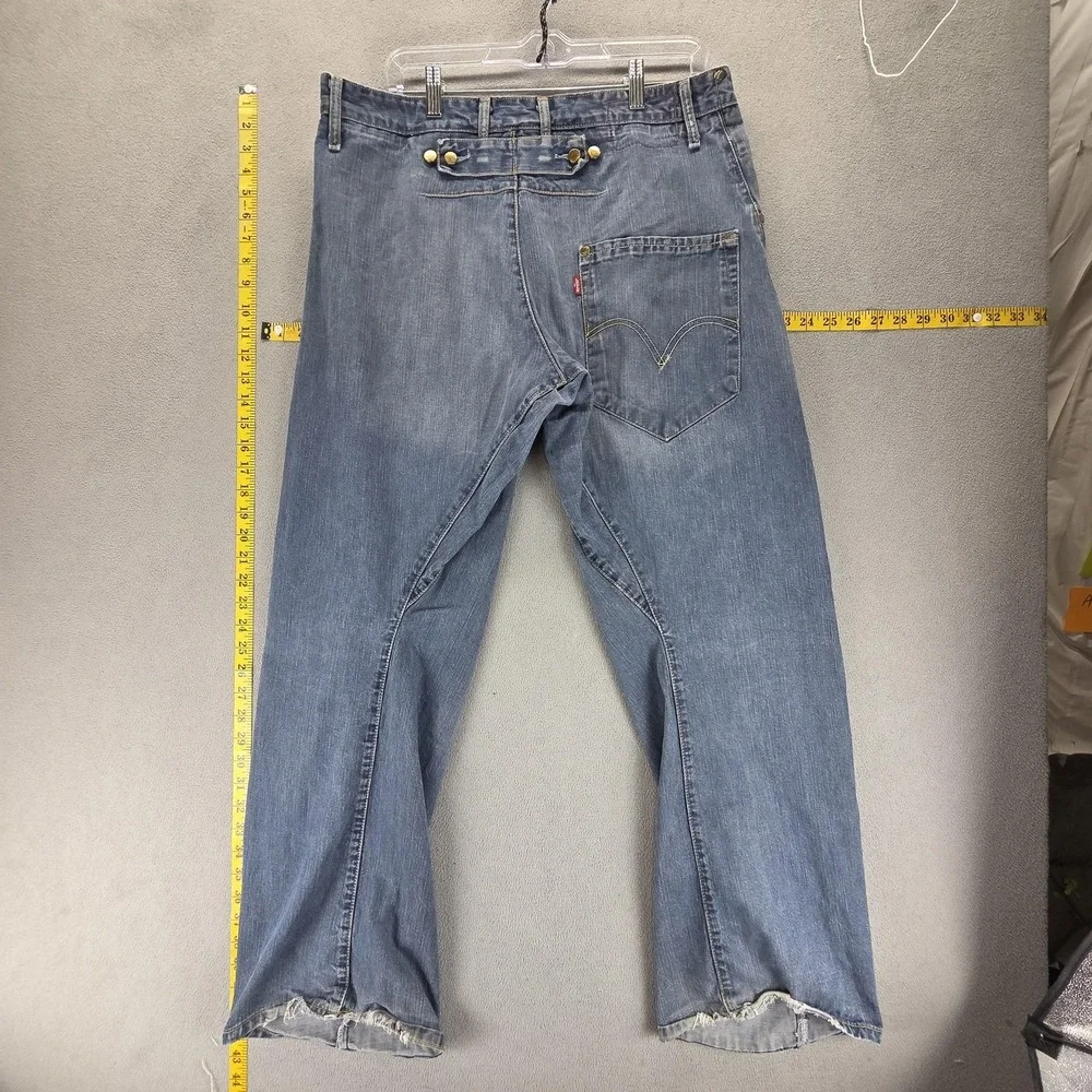 Vintage Levis Engineered Jeans Mens 34x32 Blue Buckle Back One Pocket Twisted